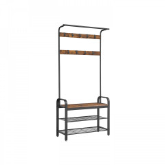 Pantofar cu cuier 33,7 x 84 x 183 cm | maro-negru č.1