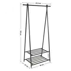Cuier, suport pentru haine 87,5 x 41 x 155 cm | negru č.2