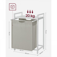 Coș de rufe 65L 50 x 33 x 72 cm | alb č.3