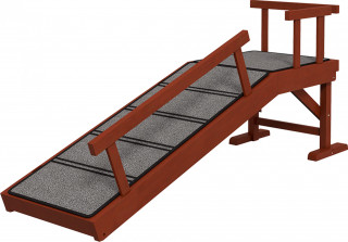 Rampă pentru animale de companie, cu balustradă detașabilă 125 x 40 x 56 cm | gri č.1