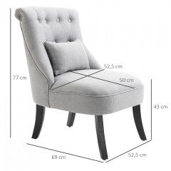 Fotoliu de relaxare 52,5x69x77cm | gri č.3
