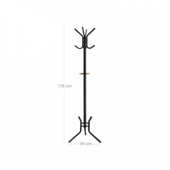Cuier, suport pentru haine 176 cm | negru č.3