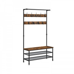 Pantofar cu cuier 100 x 41,5 x 182 cm | maro č.3