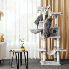 Ansamblu de joacă pentru pisici XXL 164 cm | gri deschis č.1