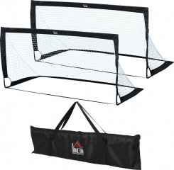 Set 2 mini porți de fotbal 186x90x89 cm| negru č.1