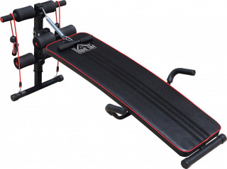 Bancă cu sarcină reglabilă până la 120 kg 37,5x55,5x50-68 cm | negru + roșu č.1