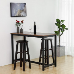 Masă de bar înaltă dreptunghiulară 120 x 60 x 90 cm | maro č.1