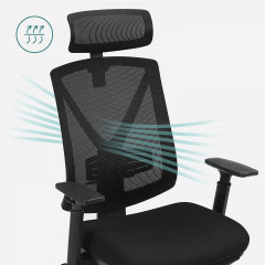 Scaun de birou ergonomic cu suport pentru picioare | negru č.2