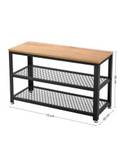 Dulap pentru pantofi cu bancă 73 x 30 x 45 | maro č.2