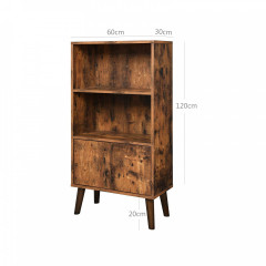Bibliotecă din lemn maro | 60 x 30 x 120 cm č.3