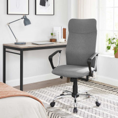 Scaun de birou ergonomic cu husă textilă| negru č.2