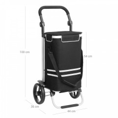 Geantă de cumpărături pliabilă pe roți 35 l | negru č.3