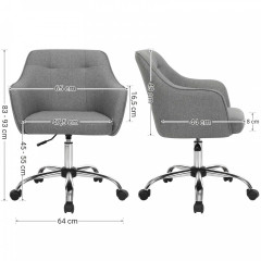 Scaun de birou confortabil | gri č.2