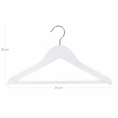 Umerașe din lemn pentru copii, set 20 bucăți | alb č.3