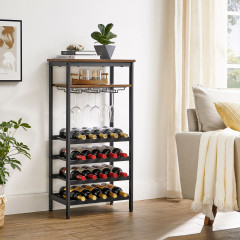 Suport de vin 20 sticle | maro rustic č.1