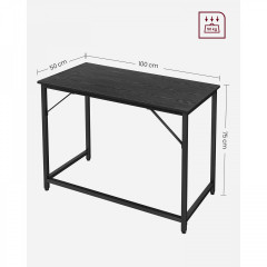Birou negru | 50 x 100 x 75 cm č.3