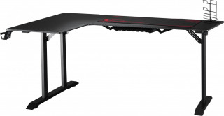 Masă de joc în formă de L 168x109x78 cm | negru + roșu č.1
