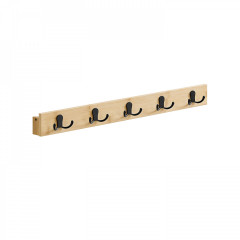 Suport de perete pentru haine 4,8 x 70 x 7 cm | culoare naturală č.1