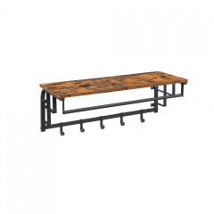 Suport de perete pentru haine 30 x 80 x 27 cm | maro rustic č.2