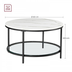 Măsuță de cafea rotundă | Ø80 cm č.3