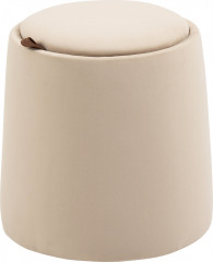 Suport pentru picioare rotund cu depozitare Ø44x47,5 cm | bej č.1