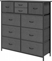 Comoda cu 10 sertare 100 x 30 x 100 cm | negru č.2