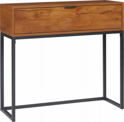 Masă consolă cu sertar 80 x 30 x 76 cm | culoare naturală č.1