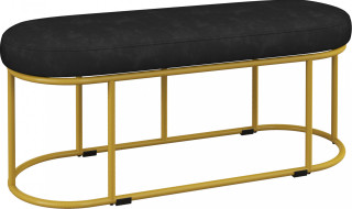Bancă tapițată cu aspect catifelat 100 x 37 x 43 cm | albastru č.1