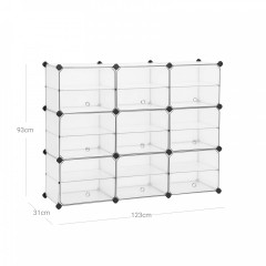 Organizator raft variabil 123 x 31 x 93 cm | transparent č.3