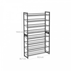 Organizator de pantofi variabil 92,5 x 30,7 x 163,5 cm | negru č.3
