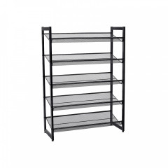 Raft metalic pentru pantofi cu 5 niveluri 74 x 104 x 30,7 cm | negru č.3