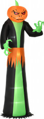 Decorațiune gonflabilă dovleac de Halloween 100x96x270 cm | verde + negru č.1