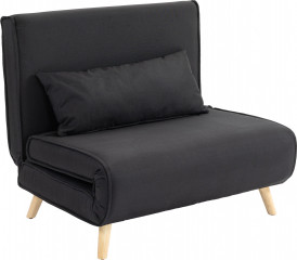 Canapea extensibilă 2 în 1 94x78x80cm | negru č.1