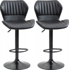 Scaune de bar 2 bucăți 48,5x55,5x90-110 cm | negru č.1