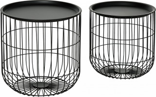 Mese de cafea în design scandinav 2 bucăți | negru č.1