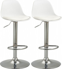 Scaune de bar 2 bucăți 40x42x82-104 cm | alb č.1