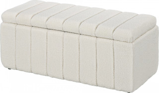 Bancă tapițată cu spațiu de depozitare 102 x 45 x 46 cm | alb crem č.1
