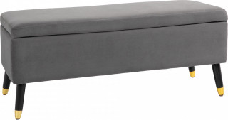 Bancă tapițată cu depozitare 110 x 43 x 45 cm | gri cenușă č.1