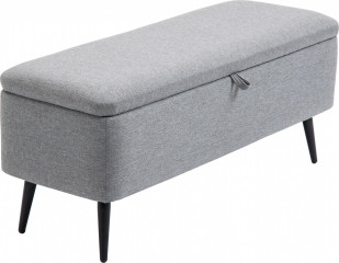 Bancă tapițată cu spațiu de depozitare 101 x 38,5 x 44,5 cm | gri č.1