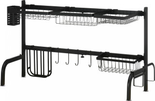 Suport pentru scurs vase 93 x 30 x 52 cm | negru č.1