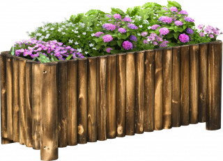 Pat înălțat pentru grădină100x38,5x40 cm | culoare naturală č.1
