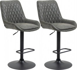 Scaune de bar 2 bucăți 51 x 59 x 97-117 cm | gri închis č.1