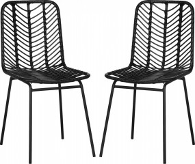 Scaun de bucătărie 2 bucăți 44x58x85 cm | negru č.1