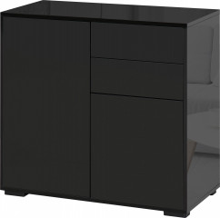 Dulap cu 2 sertare 117x36x74 cm | negru č.1