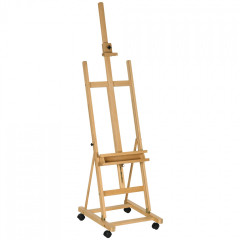 Șevalet pliabil pentru pictură 50,5x53x178-238 cm | culoare naturală č.3