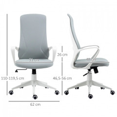 Scaun de birou 62 x 56 x 110-119,5 cm | gri deschis č.3