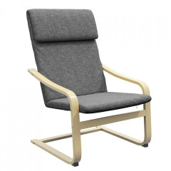 Fotoliu relaxant cu pernă pentru cap 65 x 69 x 98 cm | gri închis č.2