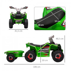 ATV cu remorcă, pentru copii | verde č.2