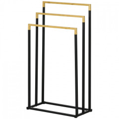 Suport pentru prosoape cu 3 brațe 45 x 22,5 x 86 cm | negru č.3