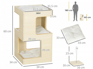 Pestera pentru pisici 34x34x60 cm | 3 etaje č.3